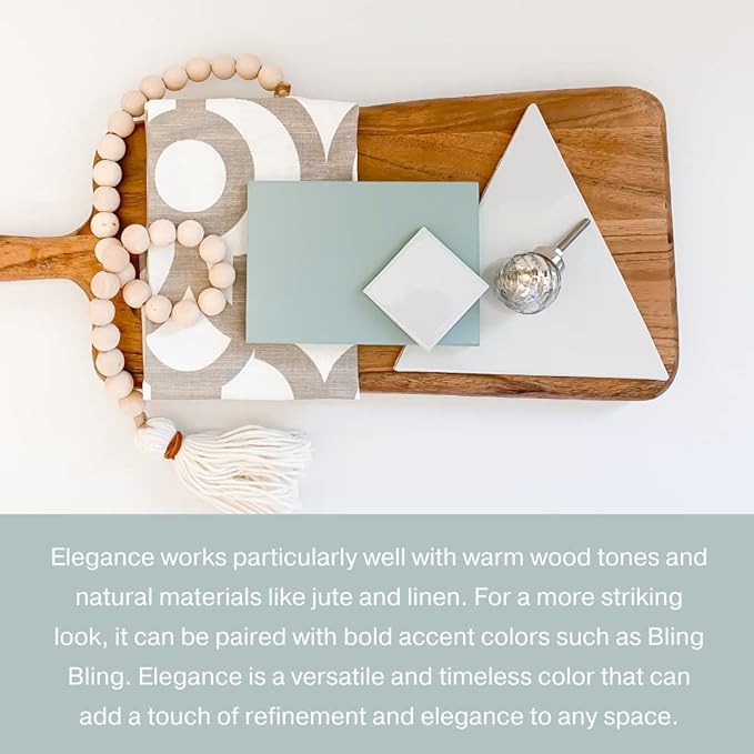 Country Chic All-in-One Chalk Paint for Furniture, Cabinets, Home Decor, Eco-Friendly, Matte Finish, Built-In Primer & Top Coat for Wood, Metal - Elegance (Dusty Blue) - 4 oz (118 ml)