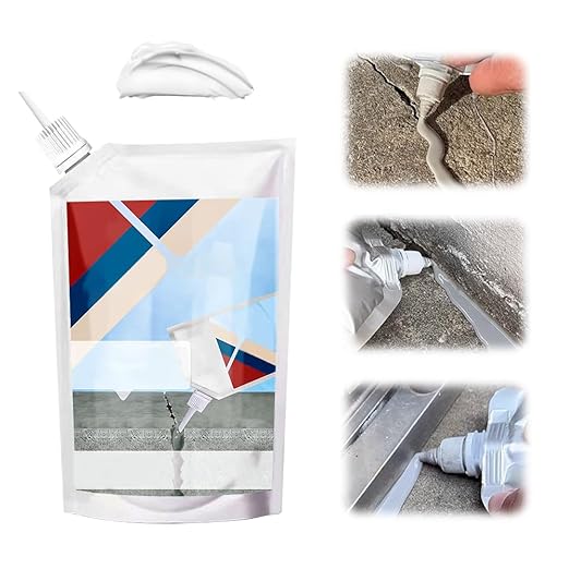 2026 New Concrete Crack Filler, Heavy-Duty Concrete Crack Repair Adhesive with Fill Tip– Quick-Drying Waterproof Sealer for Outdoor Concretes, Home Repairs, and Renovations (White, 200G)