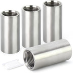 TAISHER 4PCS Stainless Steel Pipe Fittings, 1/2" NPT Female x 1/2" NPT Female Threaded, 2" Length Nipple Cast Pipe
