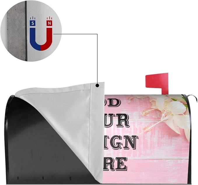 Personalized Mailbox Covers Custom Picture/Photo/Text Magnetic Standard Size Mailbox Wraps Post Letter Box Cover for Garden Yard Outdoor Decorations-4