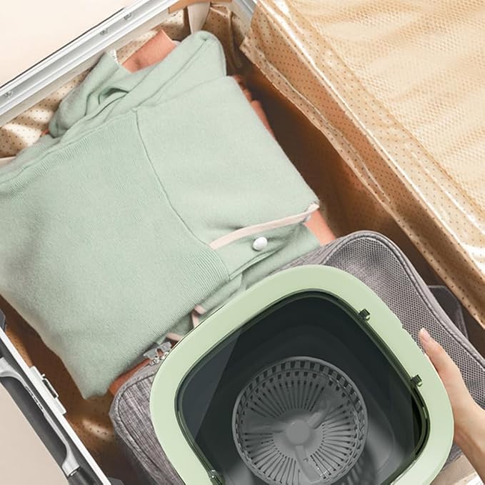 11L Portable Washing Machine with Foldable Design and 3 Cleaning Modes - Mini Washer for Baby Clothes, Underwear, Socks, and Small Items - Ideal for Apartment, Dorm, Camping, Travel (Blue)