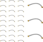 30 Pack Foskan 12-Inch Flexible Water Heater Connector Hose,with 3/4" Push-Fit x 3/4" FIP,Compatible with Copper, PEX, CPVC, and PE-RT Pipes for Water and Heating Use（12" Length）