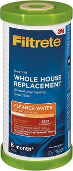 Filtrete Large Capacity Whole House Grooved Replacement Water Filter 4WH-HDGR-F01, 1-Pack, for use with 3WH-HD-S01 System