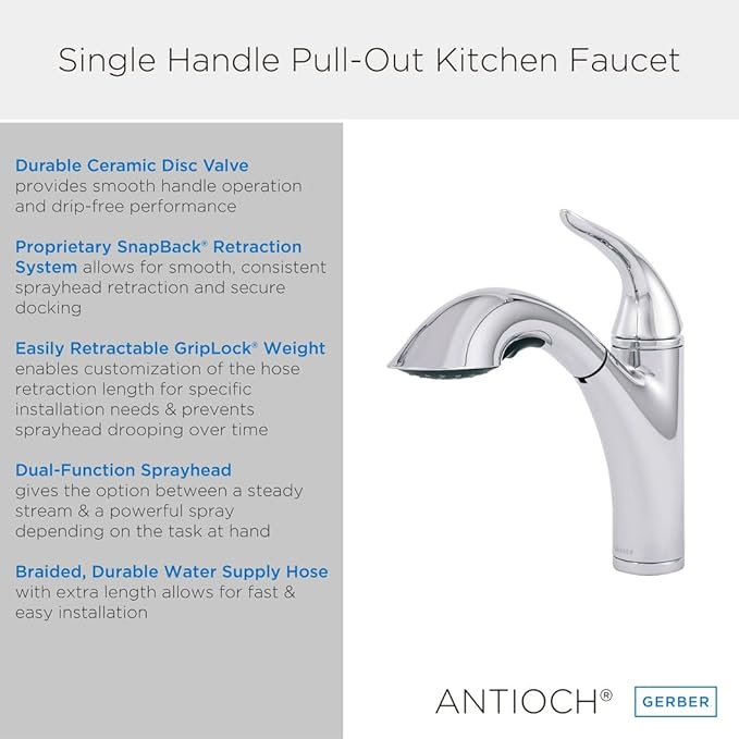 Gerber Plumbing Antioch Pull-Out Kitchen Faucet