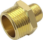 Joywayus 2PCS 3/4" NPT Male x 3/8" NPT Male Hexagon Brass Pipe Fitting Adapter