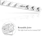 Ralbay 46inch Modern LED Vanity Light Chrome 7 Lights Bathroom Light Fixtures Acrylic Up and Down Bathroom Wall Mounted Lighting Over Long Mirror