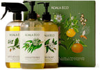 Koala Eco Gift Set of 3 Includes: Kitchen Cleaner, Dish Soap, Hand Wash, Beautifully Packaged - Australian Lemon Eucalyptus, Lemon Myrtle & Rosemary Essential Oil, 16 oz (3 Pack)