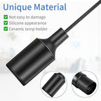 10 Pack Hanging Light Cord Pendant Light Cord with Switch Light Socket Extension Light Bulb Socket Cable Lamp Kit for E26 E27 Lamp Socket Lantern(Black,6 Feet)