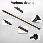 Wood Screws #10 x 5’’, T25 Star Torx Drive Flat Head Deck Screws, Black, 42Pcs (1lb)