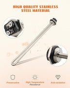 100108283 Water Heater Element Fit for AO Smith ECT 52 55 66 80 120, ECS 30 40 50, ECLN ELJN ECJN 40, ECL 30 50, E6 Electric Water Heater, Replaces 100108284 9000092015 9000092045, 4500W 240V