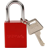 SEPOX® Ultra-Durable Anti-Rust Outdoor Padlock - Red Aluminum 38mm 1-1/2" with Long Shackle & 3 Big Keys Ideal for Gate, Storage, Locker, Fence & Lock-Out, High Security