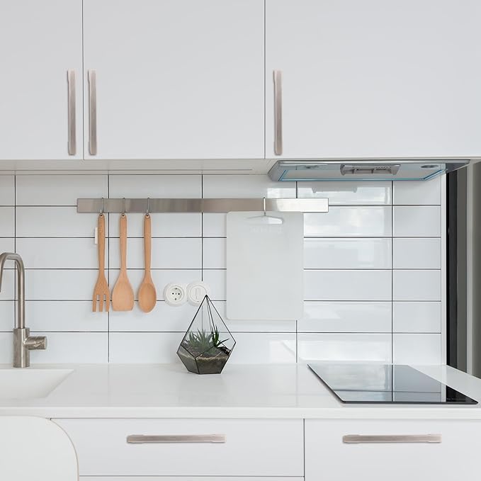 COTYKILEY 10 Pack 6.2Inch(160mm) Brushed Satin Nickel Cabinet Handles Kitchen Cabinet Pulls Cabinet Door Handles Kitchen Cabinet Hardware Cupboard Drawer Pulls Dresser Handles