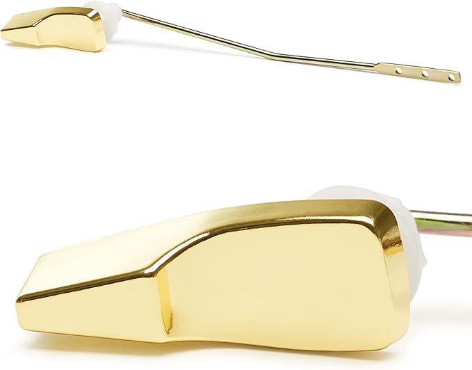 Qualihome Mansfield Toilet Handle Replacement, Front Mount Toilet Tank Lever Flush Handle (Brass/Gold)