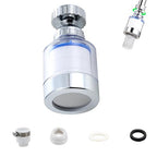 Kitchen Faucet Filter, 360° Rotating for Household Kitchen tap Water, Splash-Proof and Pressure-Increasing Filter for Sink Faucet, Shower Head. (Long Style-1)
