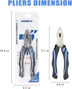 7-Inch Linesman Pliers with Rubber Grip Handle for Basic Repair, DIY Projects and Home