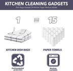 Nialnant 4PCS Cleaning Rags,100% Cotton Terry Dish Rags for Washing Dishes,Quick Drying Dish Cloths,Dish Towels for Kitchen,Purple Plaid-12x12in