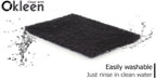 Delicate Scour Pads. Made in Europe. 12 Pack, 4 x 6 Inch Odorless General Purposes Scouring Scrubbers for Cleaning Dishes, Cutlery, Kitchen, Household & Outdoor Things (Black)