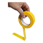 MTE18-48 Automotive Industry Masking Tape for Painting and Refinishing, Yellow Color, 3/4" Width, 55 Yards Length (18mm x 50m), Box of 48pcs - High Temperature Resistant - No Residue