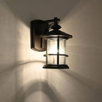 MICSIU Oil Rubbed Bronze Outdoor Light Sconces Wall Mount, Clear Seedy Glass Large Exterior Porch Wall Lantern, 12.5" Outside Lights for House, Front Porch, Patio, Backyard