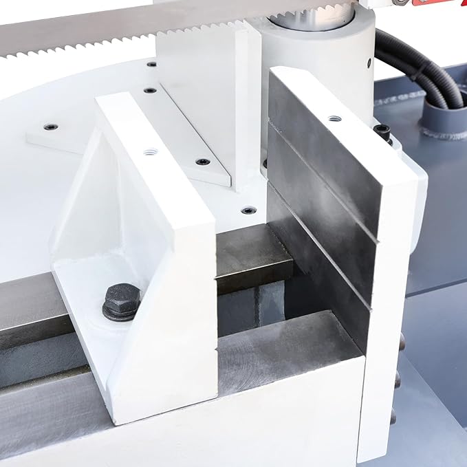 KAKA Industrial Metal Band Saw11 Inch Capacity Double Column Band Saw with 45° Rotating Head Hydraulic Downfeed Variable Speed Metal Cutting Bandsaw TBK-11A