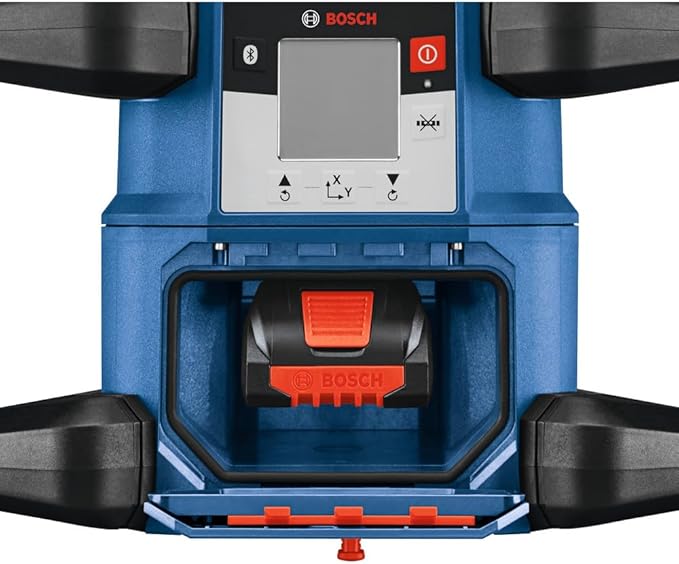 BOSCH GRL4000-80CHVK REVOLVE 18V Connected Self-Leveling Horizontal/Vertical Rotary Laser Kit, Includes CORE18V 4 Ah Battery & Charger, Tripod, Grade Rod, Receiver, Carrying Case, & Accessories