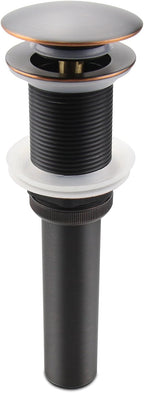 Oil Rubbed Bronze Pop UP Sink Drain, Vanity Bathroom Vessel Lavatory Faucet Drain Stopper, ORB without Overflow