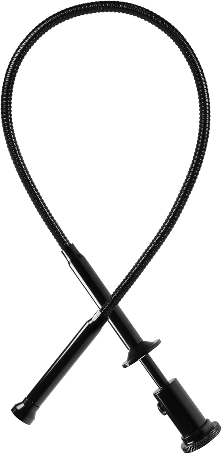 24.4 in Claw Grabber Tool,Bendable Hose Reacher Pickup with LED Light,4 Claw Picking Tool for Garbage Litter Pick Home Sink Drain and Metal Small Items. (Black)