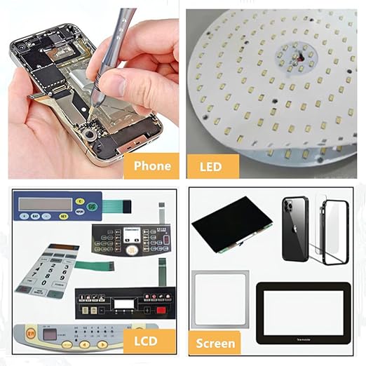 6mmx25M 2 Rolls Clear Thin Double Sided Tape Thin Clear Mounting Tape for Tablets Screen, LED Strips, Electronic Parts, Fabric, Arts Crafts Heat Resistant, Residue Free