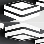 Ralbay Modern Black Bathroom Light Fixtures 6 Lights Up and Down Modern LED Bathroom Vanity Lights Over Mirror Acrylic Rotatable Matte Black Bath Wall Lighting