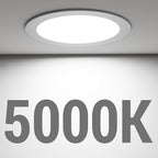 Ensenior 6 Pack 4 Inch LED Recessed Light, Dimmable, 5000K Daylight, 750LM High Brightness, 9W 120V, Damp Rated, Ultra-Thin Canless Wafer Ceiling Light - ETL & FCC & IC