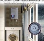 CAMPLUX Climatech 5 Tankless Water Heater Propane Outdoor 6.86 GPM, 199,000 BTU On Demand Instant Tankless Hot Water Heater Propane for Whole House, Outdoor Installation, IPX4 Waterproof, WA686M