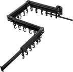 Gezen Clothes Drying Rack, Wall Mounted Drying Rack Clothing Retractable, Foldable Clothes Hanger Rack with 24 Hooks for Laundry Room Organization and Storage, Space Saving, Collapsible, Quad-Fold