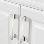 COTYKILEY 6 Pack 5 Inch(128mm) Brushed Satin Nickel Cabinet Handles Kitchen Cabinet Pulls Cabinet Door Handles Kitchen Cabinet Hardware Cupboard Drawer Pulls Dresser Handles