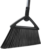 Heavy Duty Commercial Broom,Upgraded Angle Brooms for Sweeping Indoor and Outdoor,Perfect Black Broom of Kitchen,Garage