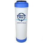 KleenWater Dishwasher Water Filter, KW2510HW-resin Under Sink Filtration System, Cation Exchange Resin Filled Filters for Hard Water and Cloudy Film Residue on Dishes and Glasses