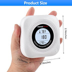 Carbon Monoxide Detectors, 3Pack 4-in-1 Natural Gas Leak Detector & Temperature/Humidity Monitor