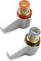 Ceramic Cartridge Assembly Fit for T&S Brass Faucets, Hot & Cold Ceramic Cartridge Assembly with 2 Handles & Fixing Screws Replace 013787-45 013788-45