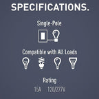 Legrand radiant TM870DBCC10 15 Amp Rocker Wall Switch, Single Pole Decorator Light Switches, Dark Bronze (1 Count)