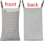 Adjustable Space Saving Door Hanging Laundry Hamper Bag with Over Door Hooks for Dirty Laundry