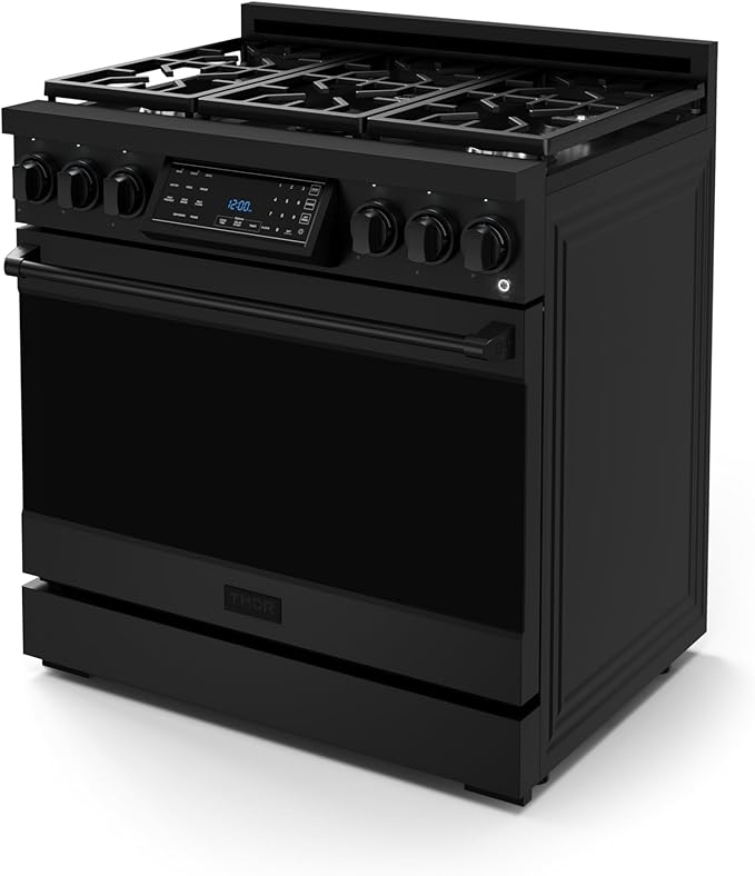 Gordon Ramsay by THOR Kitchen 36 Inch Professional Gas Range with Tilt Panel Touch Control in Black