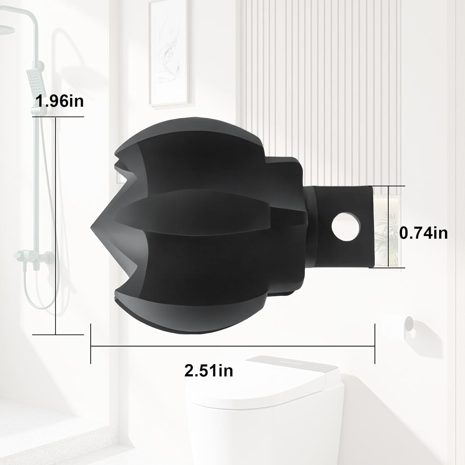 Drain Cleaner Cutter Heads (2-1/2CG) F/5/8& 3/4" Cables, Clog Chopper Multi Function Cuttin Tool, Black