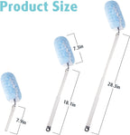 60 Count Heavy Duty Duster Refills with Two 3 ft Extendable Handle Starter Kit, Compatible with Swiffer Disposable Microfiber Feather Dusters for Cleaning Home