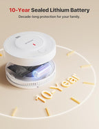 X-Sense Wireless Interconnected Smoke Detector Fire Alarm with Over 820 ft Transmission Range, SD19-W, Pack of 12