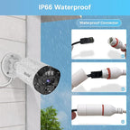 【130°Ultra Wide-Angle】 Outdoor Wired Security Camera System, Home Video Surveillance Systems, POE IP Cameras, Surveillance DVR Kits