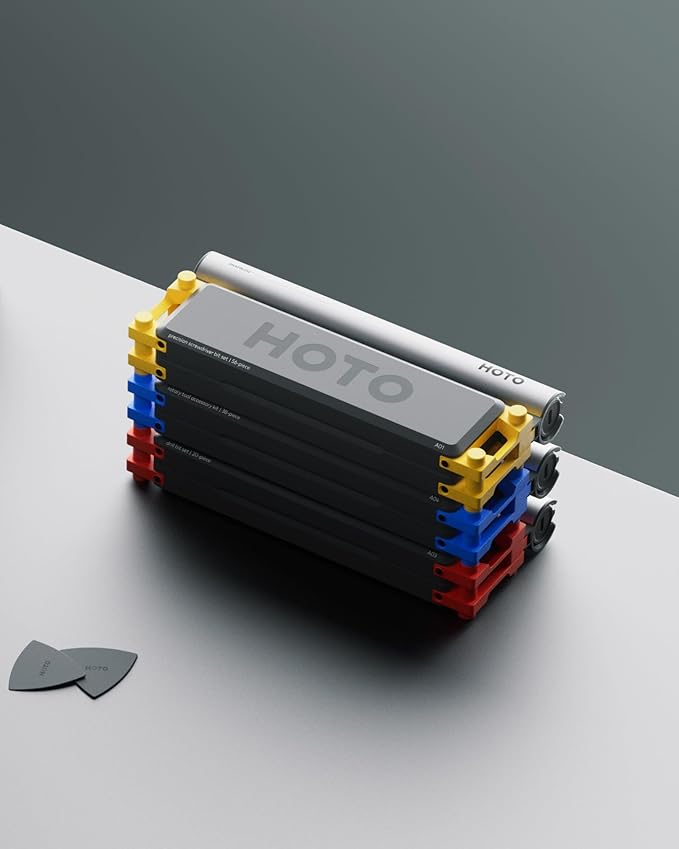 HOTO SNAPBLOQ 3-in-1 Master DIY & Repair Tool Kit, Brushless Motor, Magnetic Attachment System, 114 Extensive Accessories, Mini Tool Kit for 3D Printer Sanding, Electronics, PCB, Jewelry, DIY Crafts