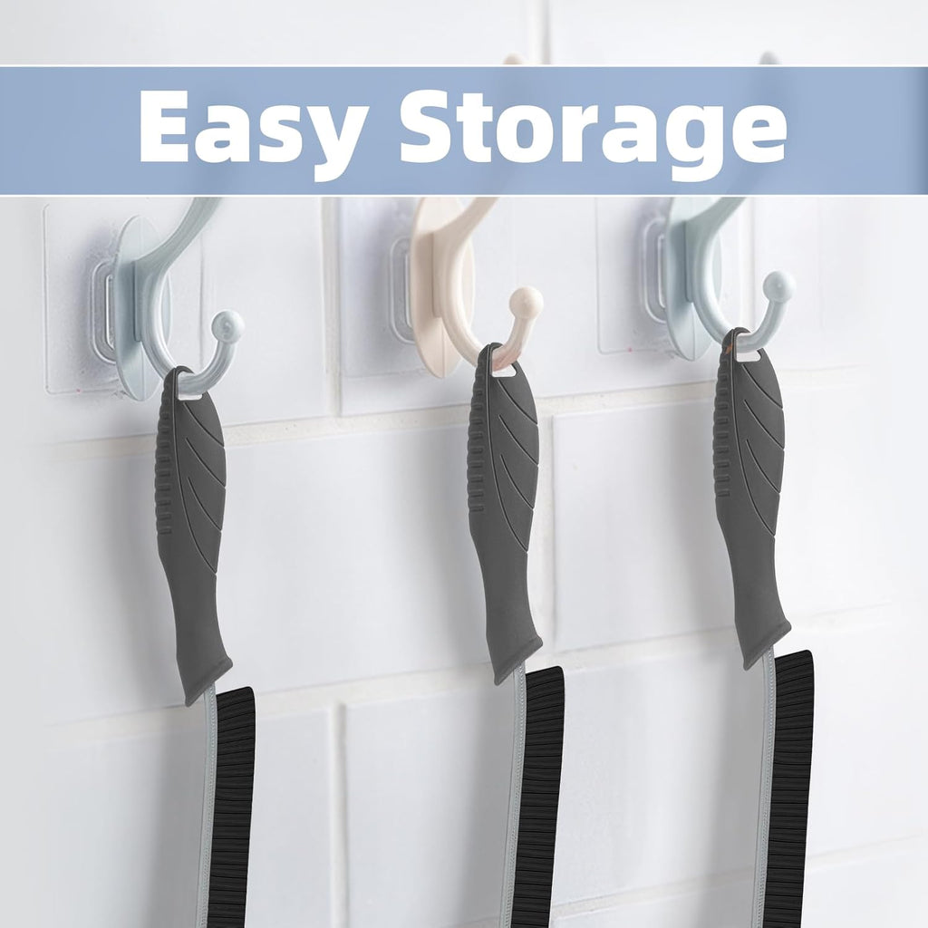 Hard Bristle Crevice Cleaning Brush - Cleaning Supplies - Grout Cleaning Brushes for Household Use - Crevice Cleaning Tool for Bathroom, Home and Kitchen (3, Grey)