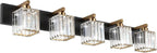 Aipsun Modern Vanity Light Bathroom Lighting Fixtures 5 Light Crystal Bathroom Vanity Light Fixtures (Exclude Bulb)
