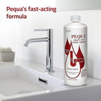 PEQUA INDUSTRIES Pequa Heavy Duty Drain Opener, Non-Acid, Fast-Acting Formula, Industrial strength Drain Cleaner for Sinks, Tubs, Septic Tanks - 32 Oz (Pack of 2)