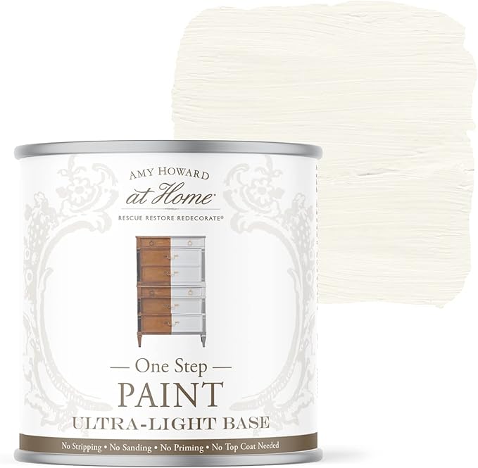 AMY HOWARD AT HOME Chalk-Based One Step Paint for Furniture, Cabinetry, Decor, Finish, and More | No Stripping, Sanding, or Priming | Ultra-Light Base | 32 Ounce | Barnboard