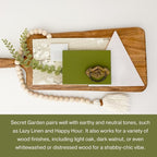 Country Chic All-in-One Chalk Paint for Furniture, Cabinets, Home Decor, Eco-Friendly, Matte Finish, Built-In Primer & Top Coat for Wood, Metal - Secret Garden (Green) - Pint 16 oz (475 ml)